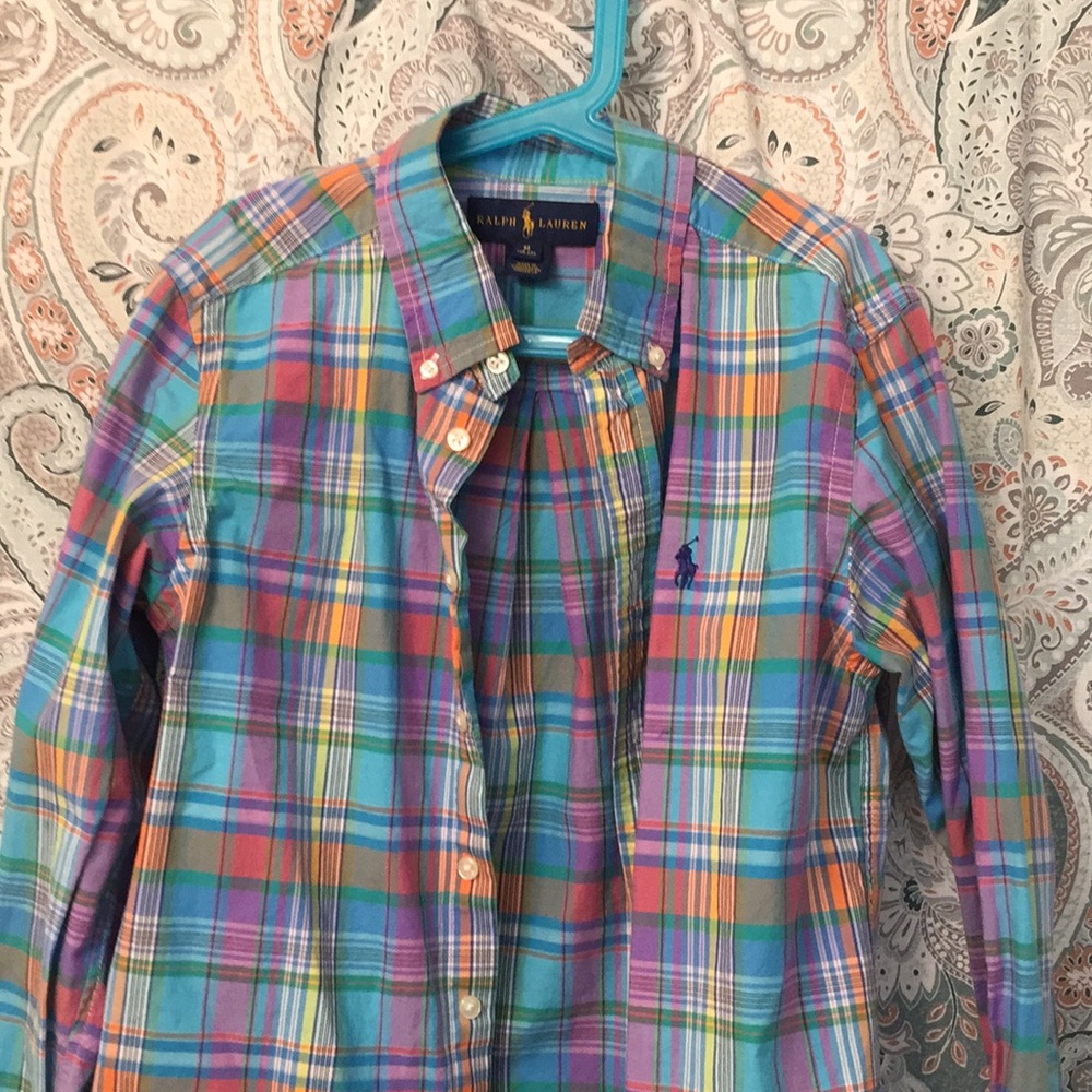 Boys long sleeve button down.